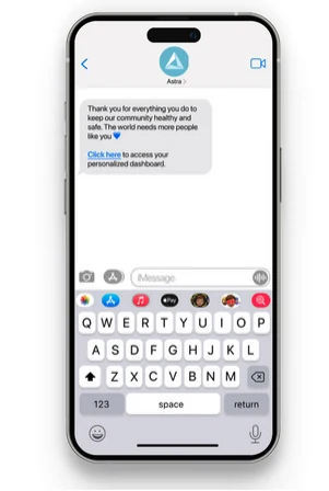 Astra Wellbeing project screenshot