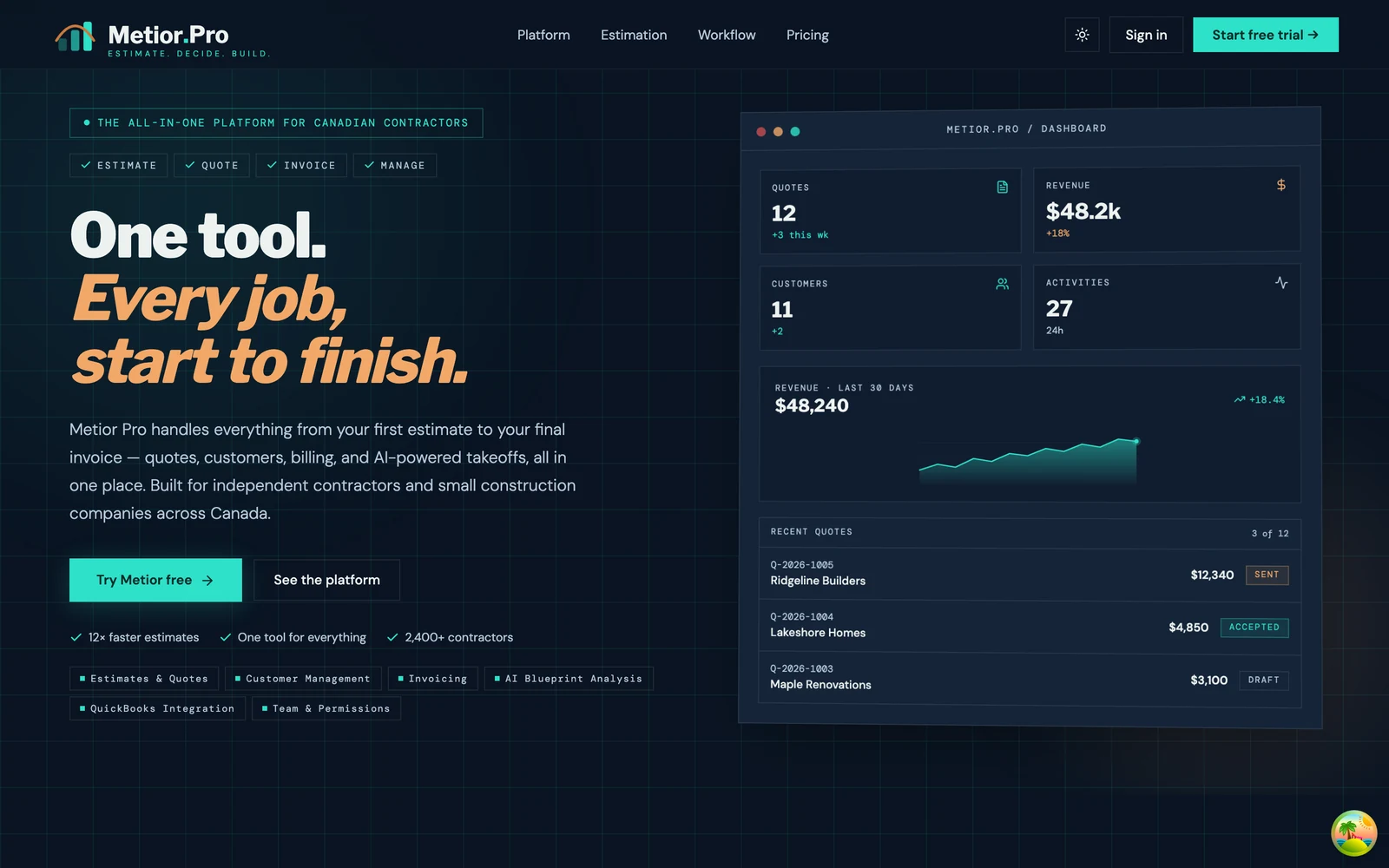 Metior Pro banner