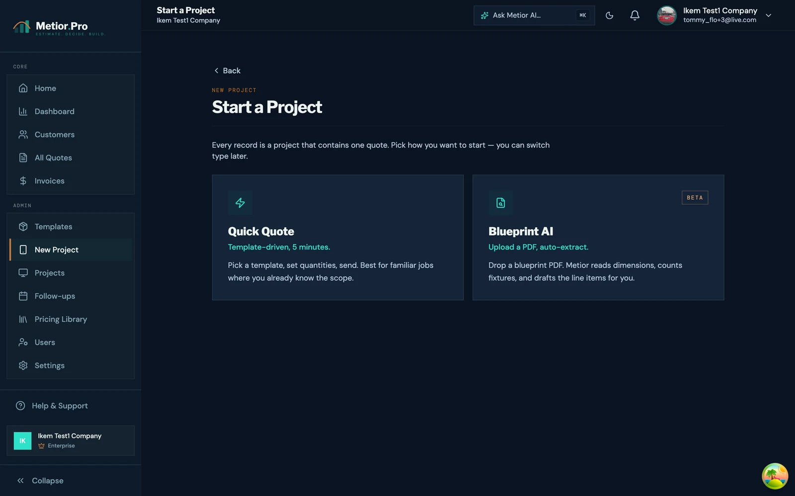 Quick Quote Builder